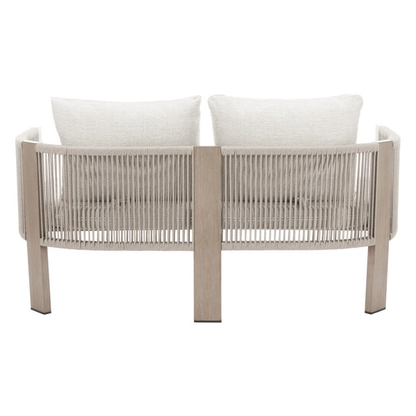 HomeRoots 59" Beige Polypropylene Sofa - Modern Compact Design, Easy Maintenance, Durable Support for Stylish Living 667649