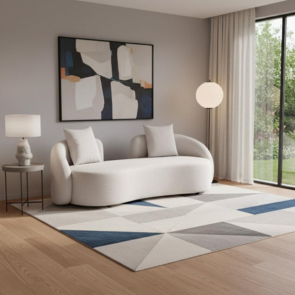 HomeRoots 91" Beige Polypropylene Sofa - Modern Comfort with Water-Resistant Upholstery & Durable Design 667650