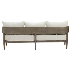 HomeRoots 78" Beige Polypropylene Aluminum Sofa - Modern Elegance with Water-Resistant Upholstery & Comfort 667651