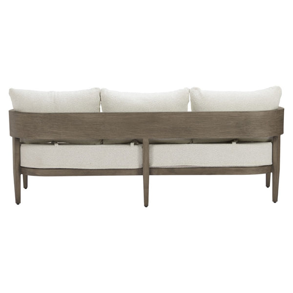 HomeRoots 78" Beige Polypropylene Aluminum Sofa - Modern Elegance with Water-Resistant Upholstery & Comfort 667651