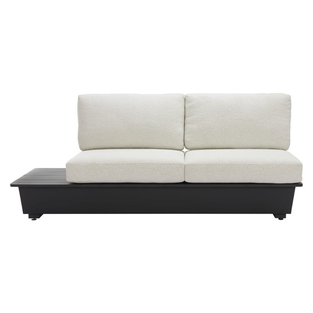 HomeRoots 79" Beige Polypropylene Sofa - Modern Armless Design with Easy-Clean Water-Resistant Upholstery & Comfort 667652