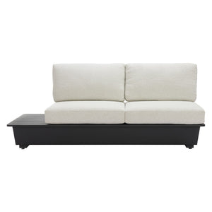 HomeRoots 79" Beige Polypropylene Sofa - Modern Armless Design with Easy-Clean Water-Resistant Upholstery & Comfort 667652