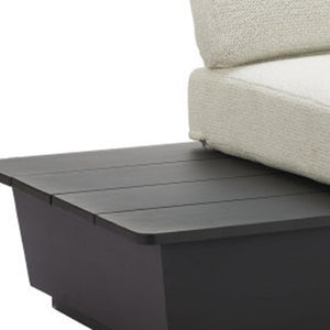 HomeRoots 79" Beige Polypropylene Sofa - Modern Armless Design with Easy-Clean Water-Resistant Upholstery & Comfort 667652