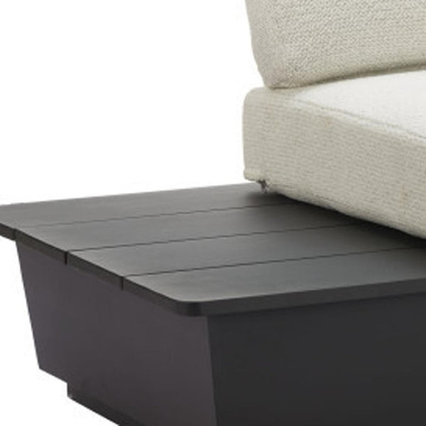 HomeRoots 79" Beige Polypropylene Sofa - Modern Armless Design with Easy-Clean Water-Resistant Upholstery & Comfort 667652