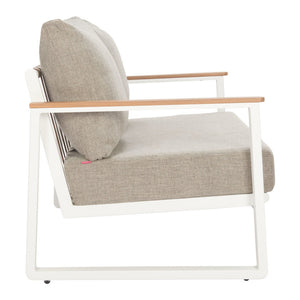 HomeRoots 56" Modern White Polypropylene Sofa for Stylish Living Spaces - Durable, Easy-Clean Comfort for Two 667654