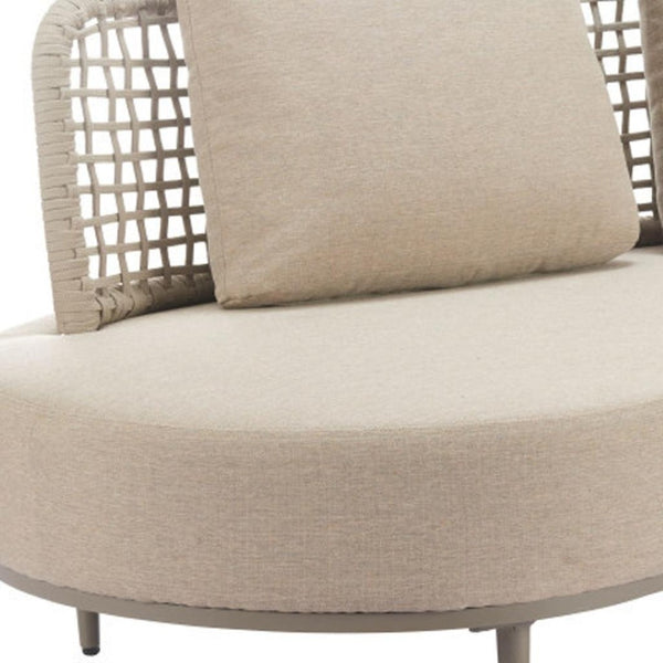 HomeRoots 75" Beige Polypropylene Sofa - Modern Armless Design, Durable, Easy-Clean, Perfect for Any Space! 667656