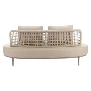 HomeRoots 75" Beige Polypropylene Sofa - Modern Armless Design, Durable, Easy-Clean, Perfect for Any Space! 667656