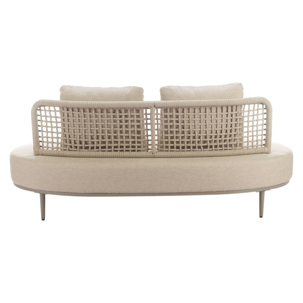 HomeRoots 75" Beige Polypropylene Sofa - Modern Armless Design, Durable, Easy-Clean, Perfect for Any Space! 667656