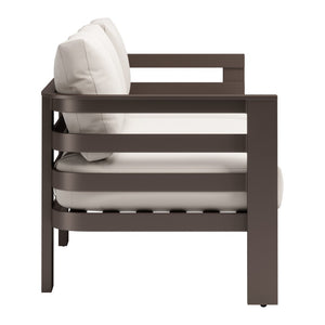HomeRoots 81" Modern White Polypropylene Sofa - Stylish, Durable, Water-Resistant, Seats 3, Easy Maintenance 667657
