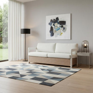 HomeRoots 73" White Polypropylene Sofa - Modern Design, Water-Resistant Upholstery, Perfect for Everyday Living 667658