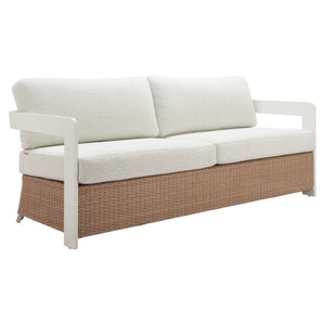 HomeRoots 73" White Polypropylene Sofa - Modern Design, Water-Resistant Upholstery, Perfect for Everyday Living 667658