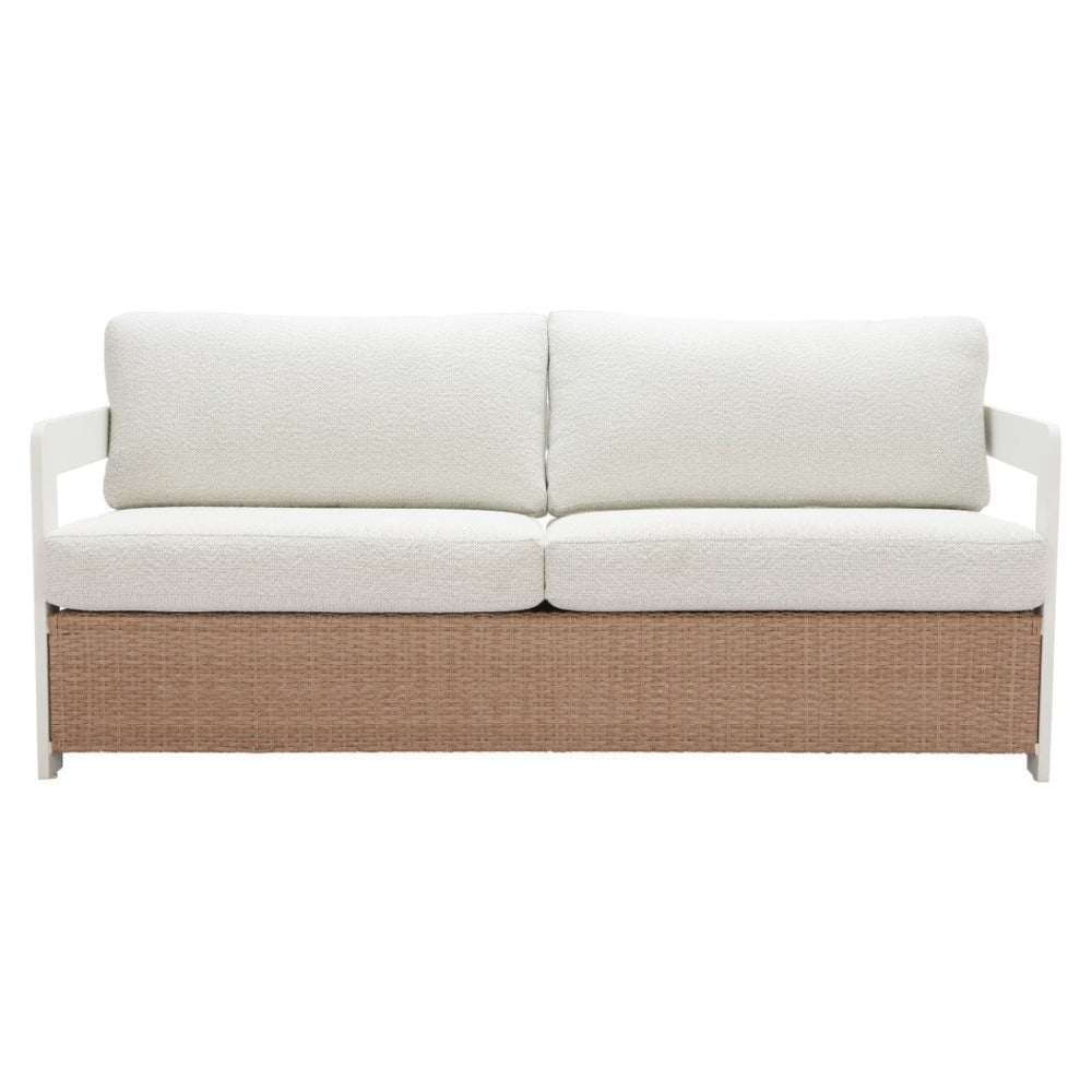HomeRoots 73" White Polypropylene Sofa - Modern Design, Water-Resistant Upholstery, Perfect for Everyday Living 667658