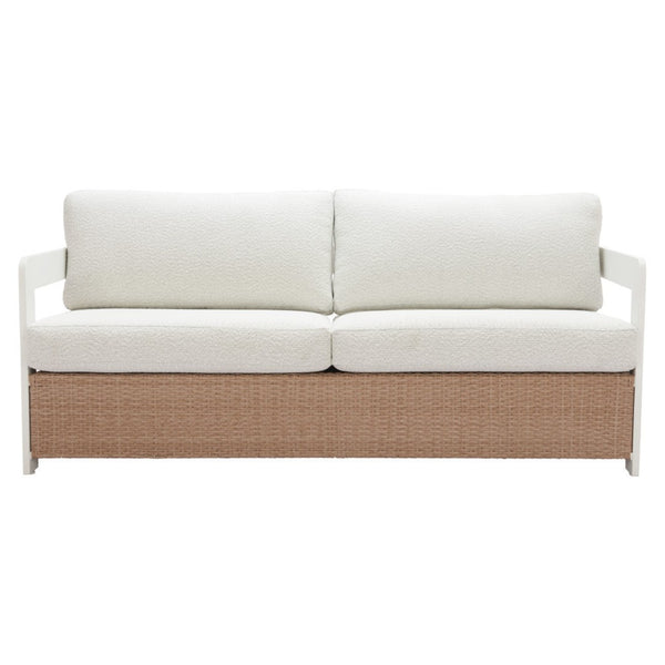 HomeRoots 73" White Polypropylene Sofa - Modern Design, Water-Resistant Upholstery, Perfect for Everyday Living 667658
