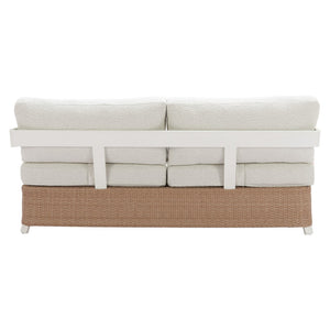 HomeRoots 73" White Polypropylene Sofa - Modern Design, Water-Resistant Upholstery, Perfect for Everyday Living 667658