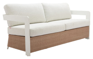 HomeRoots 73" White Polypropylene Sofa - Modern Design, Water-Resistant Upholstery, Perfect for Everyday Living 667658