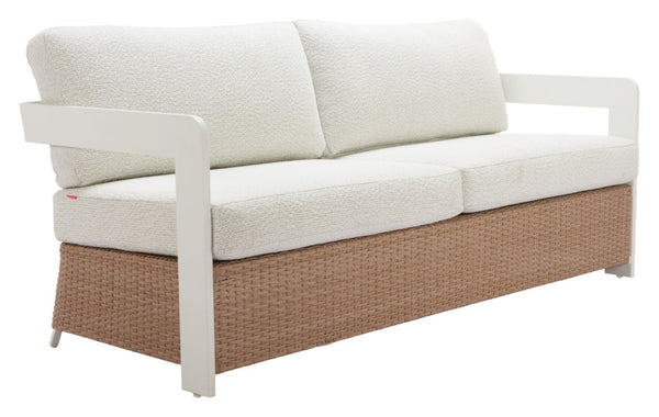 HomeRoots 73" White Polypropylene Sofa - Modern Design, Water-Resistant Upholstery, Perfect for Everyday Living 667658