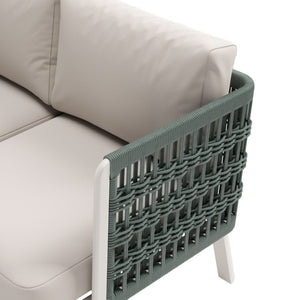 HomeRoots 74" White Polypropylene Sofa – Modern, Durable Seating for 3 with Easy Maintenance & Stylish Design 667659