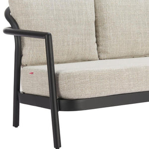 HomeRoots 50" Beige Polypropylene Sofa - Stylish Loveseat for Small Spaces, Easy-Care, Modern Design, Comfort 667660