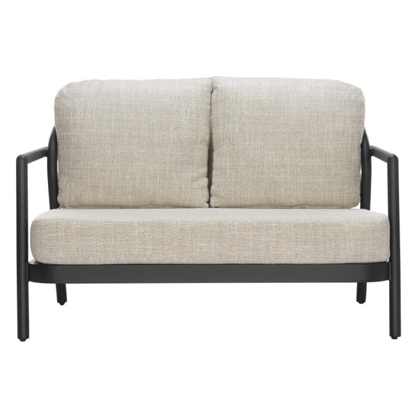HomeRoots 50" Beige Polypropylene Sofa - Stylish Loveseat for Small Spaces, Easy-Care, Modern Design, Comfort 667660