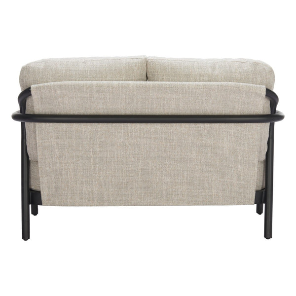 HomeRoots 50" Beige Polypropylene Sofa - Stylish Loveseat for Small Spaces, Easy-Care, Modern Design, Comfort 667660