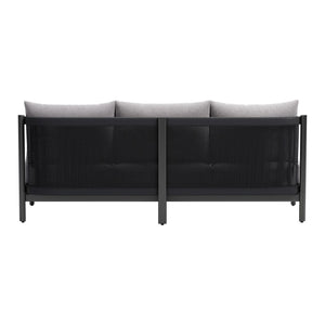 HomeRoots 78" Gray Polypropylene Sofa - Modern Armless Design, Durable Water-Resistant Upholstery for Comfort 667661