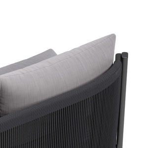 HomeRoots 78" Gray Polypropylene Sofa - Modern Armless Design, Durable Water-Resistant Upholstery for Comfort 667661