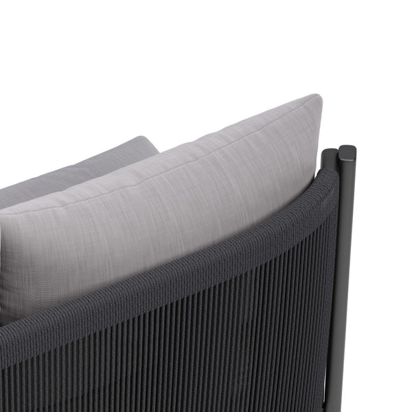 HomeRoots 78" Gray Polypropylene Sofa - Modern Armless Design, Durable Water-Resistant Upholstery for Comfort 667661