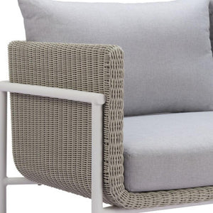 HomeRoots 59" Gray Polypropylene Sofa - Modern & Water-Resistant Design for Stylish, Compact Living Spaces 667662