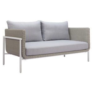 HomeRoots 59" Gray Polypropylene Sofa - Modern & Water-Resistant Design for Stylish, Compact Living Spaces 667662