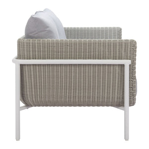 HomeRoots 59" Gray Polypropylene Sofa - Modern & Water-Resistant Design for Stylish, Compact Living Spaces 667662