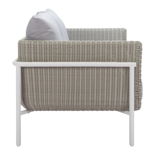 HomeRoots 59" Gray Polypropylene Sofa - Modern & Water-Resistant Design for Stylish, Compact Living Spaces 667662