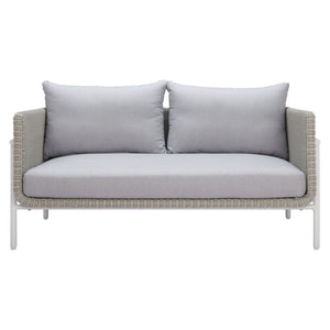 HomeRoots 59" Gray Polypropylene Sofa - Modern & Water-Resistant Design for Stylish, Compact Living Spaces 667662