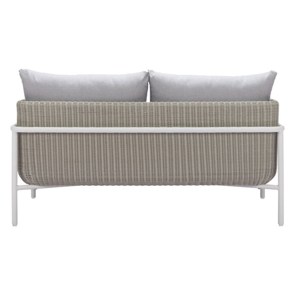 HomeRoots 59" Gray Polypropylene Sofa - Modern & Water-Resistant Design for Stylish, Compact Living Spaces 667662