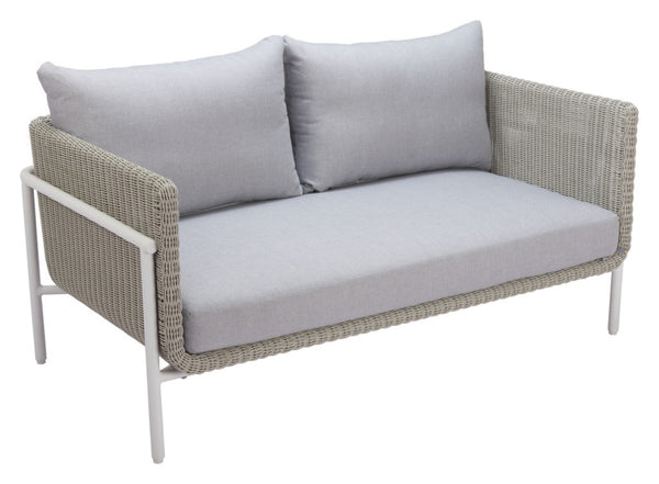HomeRoots 59" Gray Polypropylene Sofa - Modern & Water-Resistant Design for Stylish, Compact Living Spaces 667662