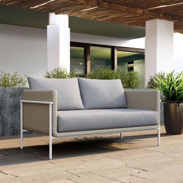 HomeRoots 59" Gray Polypropylene Sofa - Modern & Water-Resistant Design for Stylish, Compact Living Spaces 667662