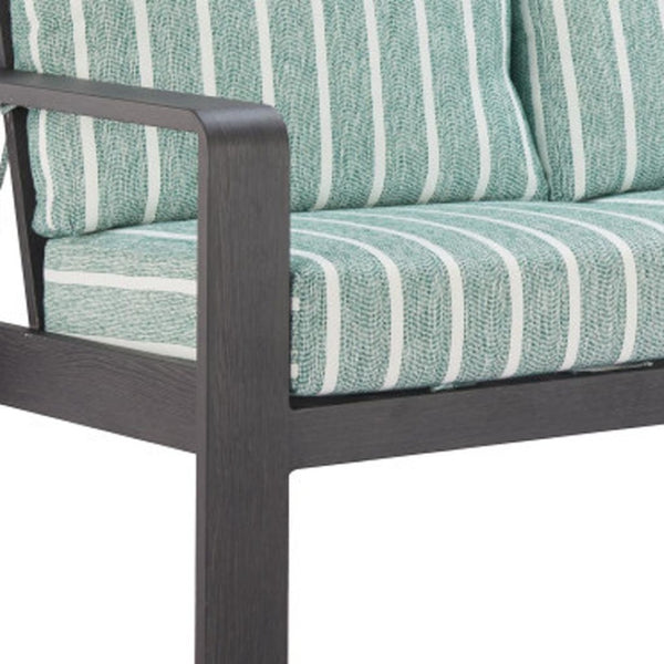 HomeRoots 83" Modern Green Polypropylene Sofa – Water-Resistant, Durable, Stylish Seating for Three Comfortably 667663