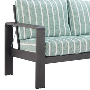 HomeRoots 83" Modern Green Polypropylene Sofa – Water-Resistant, Durable, Stylish Seating for Three Comfortably 667663