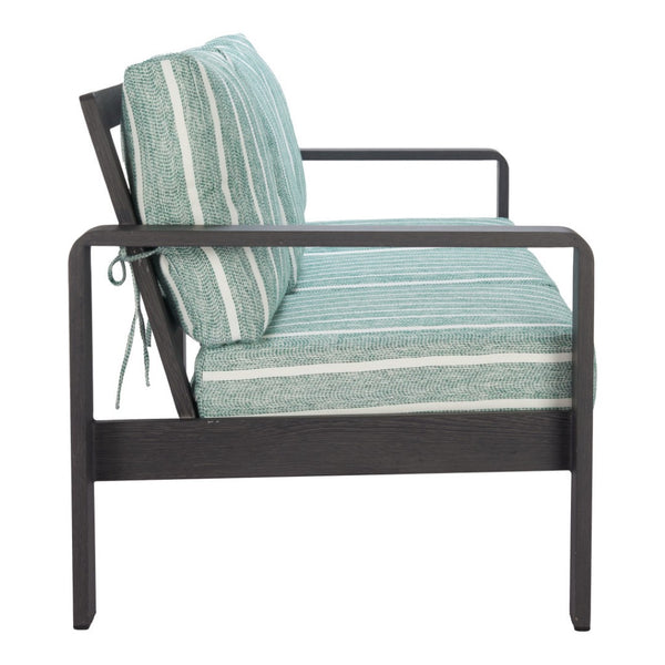 HomeRoots 83" Modern Green Polypropylene Sofa – Water-Resistant, Durable, Stylish Seating for Three Comfortably 667663