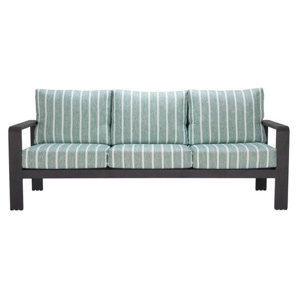 HomeRoots 83" Modern Green Polypropylene Sofa – Water-Resistant, Durable, Stylish Seating for Three Comfortably 667663