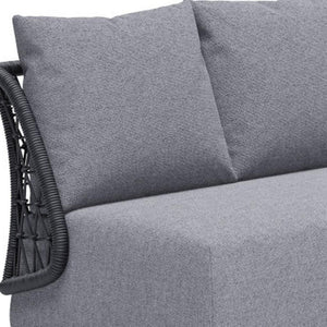 HomeRoots 76" Gray Polypropylene Sofa – Modern Armless Design, Durable Upholstery, Perfect for Any Living Space 667664