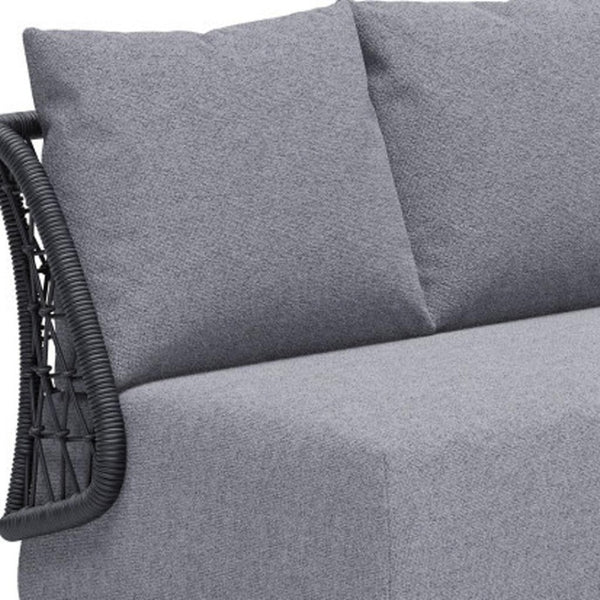 HomeRoots 76" Gray Polypropylene Sofa – Modern Armless Design, Durable Upholstery, Perfect for Any Living Space 667664