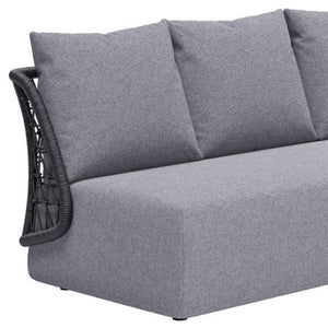 HomeRoots 76" Gray Polypropylene Sofa – Modern Armless Design, Durable Upholstery, Perfect for Any Living Space 667664