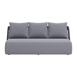 HomeRoots 76" Gray Polypropylene Sofa – Modern Armless Design, Durable Upholstery, Perfect for Any Living Space 667664