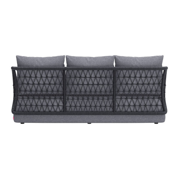 HomeRoots 76" Gray Polypropylene Sofa – Modern Armless Design, Durable Upholstery, Perfect for Any Living Space 667664