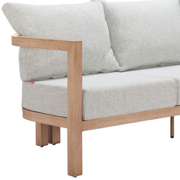HomeRoots 79" Gray Polypropylene Sofa - Modern, Water-Resistant Comfort for Stylish Living Rooms & Lounges 667665