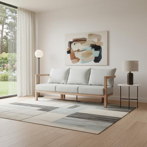 HomeRoots 79" Gray Polypropylene Sofa - Modern, Water-Resistant Comfort for Stylish Living Rooms & Lounges 667665