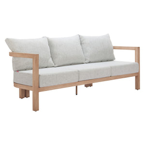 HomeRoots 79" Gray Polypropylene Sofa - Modern, Water-Resistant Comfort for Stylish Living Rooms & Lounges 667665
