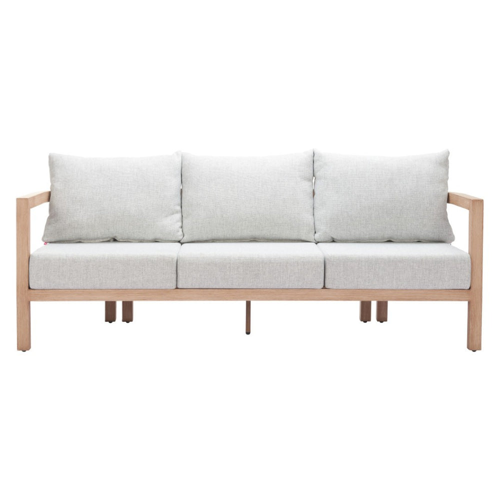 HomeRoots 79" Gray Polypropylene Sofa - Modern, Water-Resistant Comfort for Stylish Living Rooms & Lounges 667665