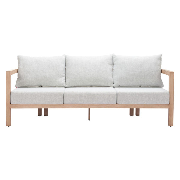 HomeRoots 79" Gray Polypropylene Sofa - Modern, Water-Resistant Comfort for Stylish Living Rooms & Lounges 667665