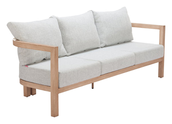 HomeRoots 79" Gray Polypropylene Sofa - Modern, Water-Resistant Comfort for Stylish Living Rooms & Lounges 667665